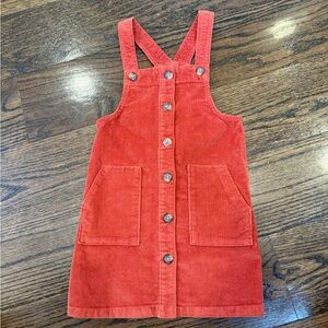 wonder nation Coral-Red Corduroy Pinafore Skirt